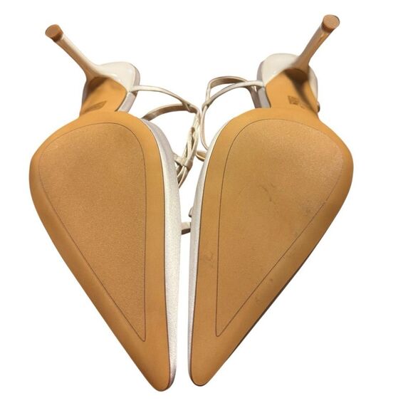 Jeffrey Campbell Playhouse Pointed Toe Satin White Pumps Size 10 - Picture 5 of 7